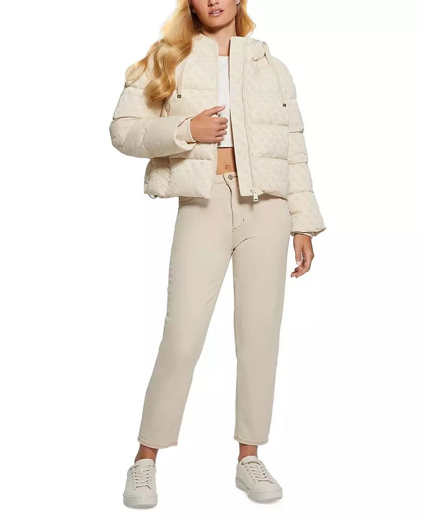GUESS Women's Daisy Hooded Logo Puffer Jacket 5