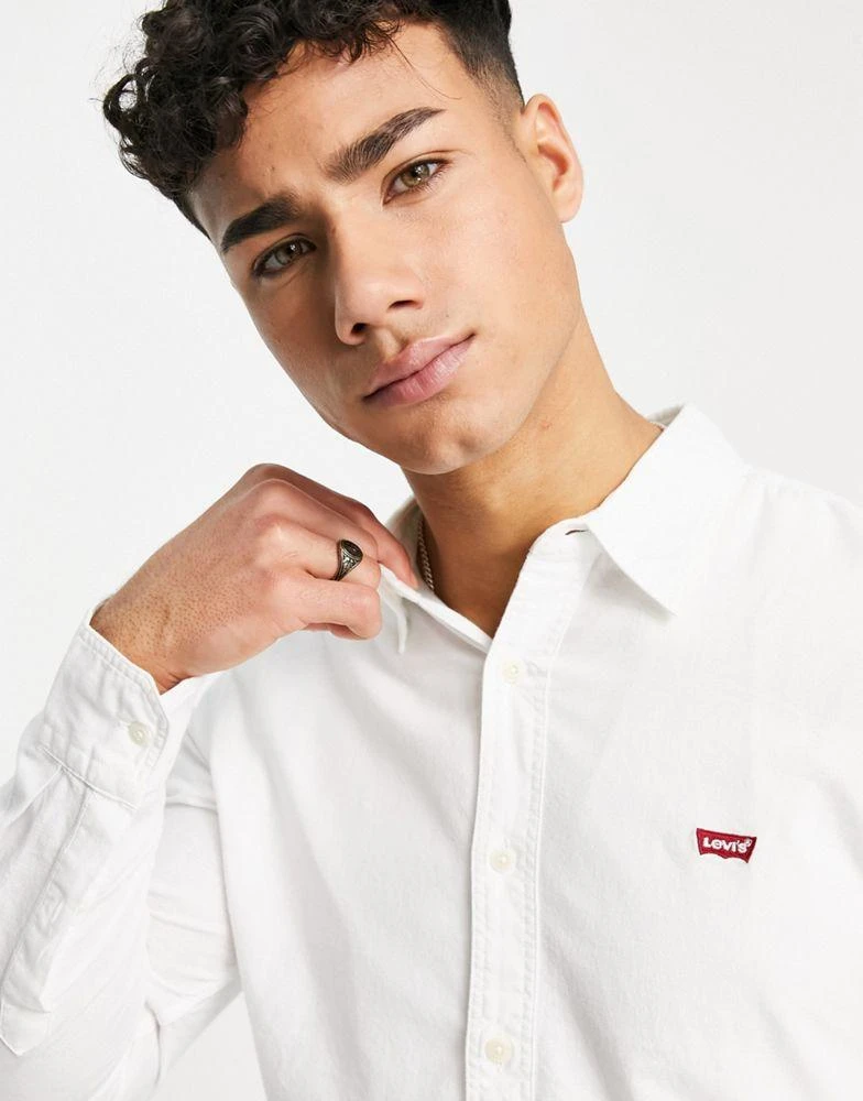 Levi's Levi's oxford shirt with small logo in white 4
