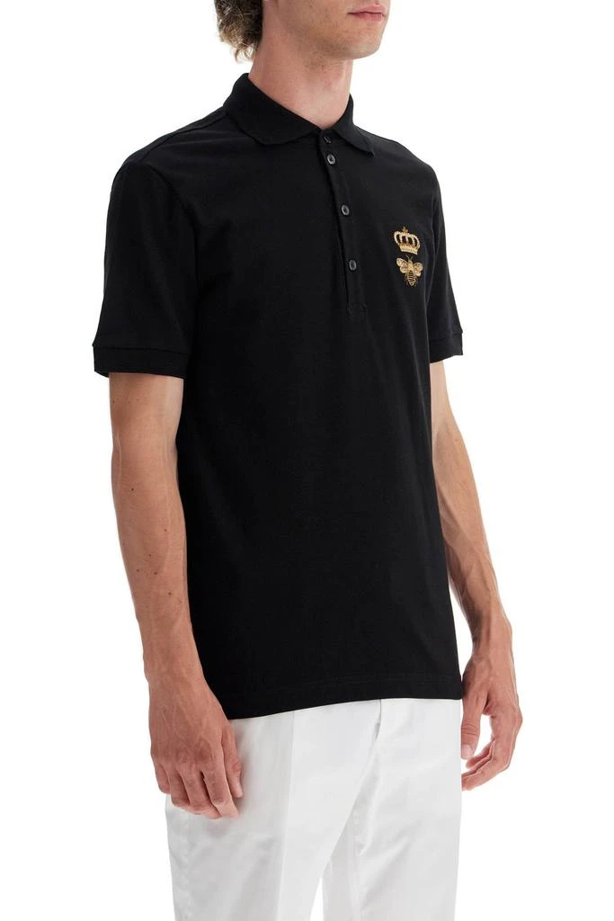 DOLCE & GABBANA slim fit polo shirt with embroidery 2