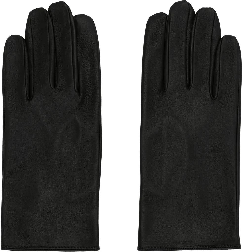 Ernest W. Baker Black Leather Gloves
