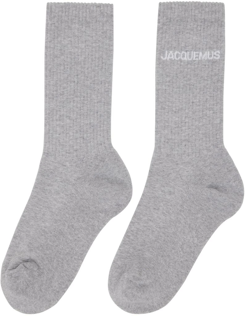 JACQUEMUS Gray Les Classiques 'Les chaussettes Jacquemus' Socks 2