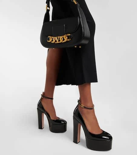 Valentino Tan-Go 155 leather platform pumps 4