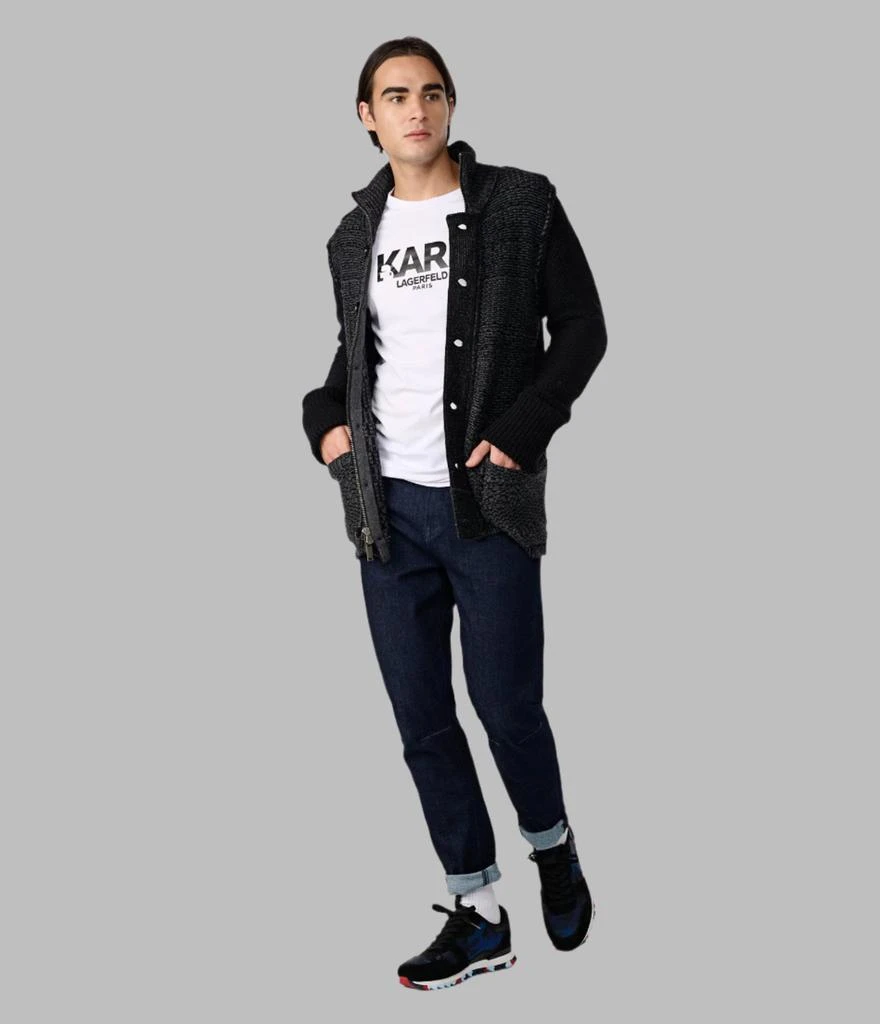 Karl Lagerfeld Paris MOCK NECK KNIT CARDIGAN 4