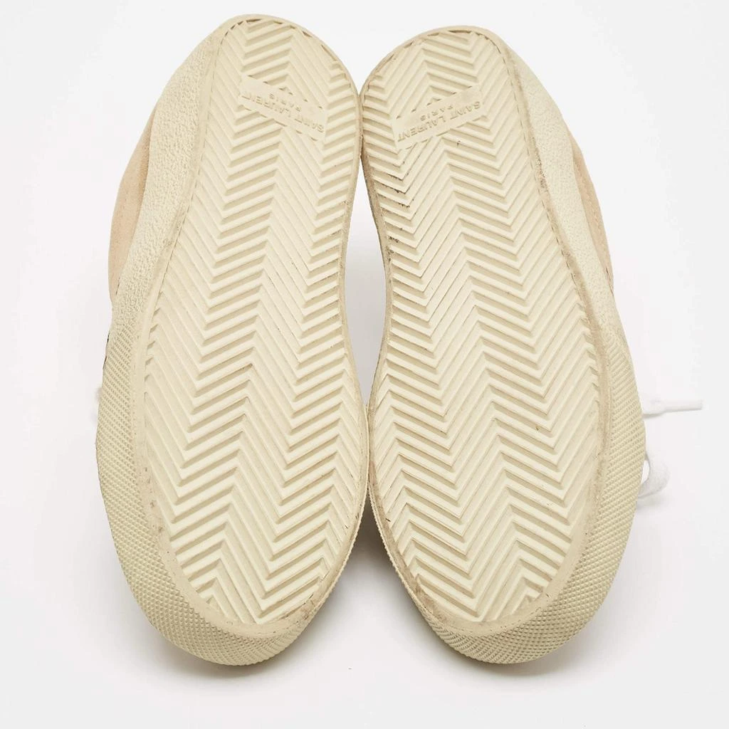 Yves Saint Laurent Saint Laurent Beige Suede Court Classic Lace Up Sneakers Size 37 6