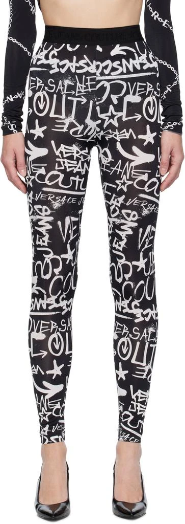 Versace Black Graffiti Leggings 1