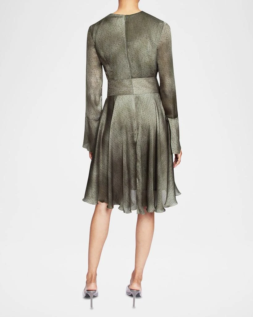 Santorelli Roni Dotted-Print Chiffon Dress 3