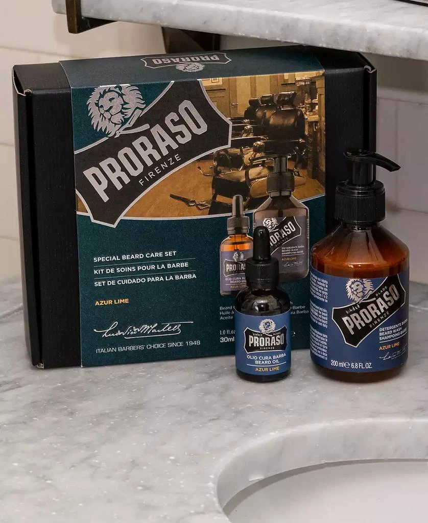 Proraso 2-Pc. Beard Care Set For New Or Short Beards - Azur Lime Scent 3