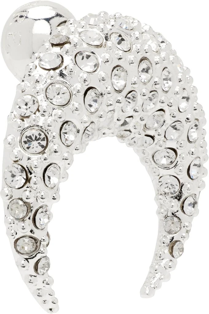 MARINE SERRE Crystal Moon Stud Single Earring 2