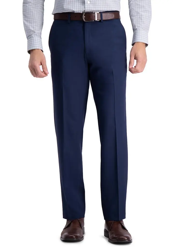 Haggar Men's Premium Comfort Straight Fit Flat Front Dress Pant