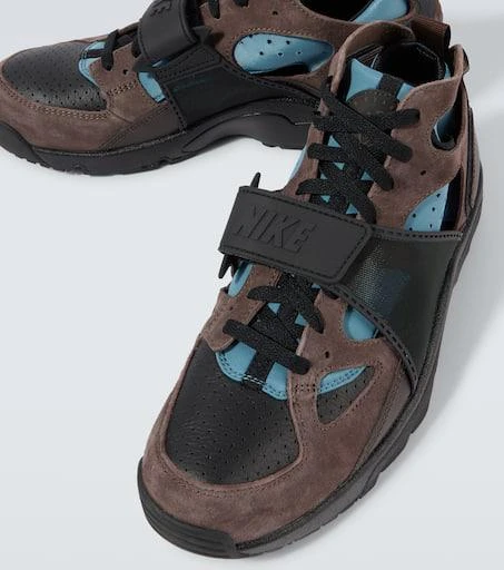 NIKE Air Trainer Huarache suede-trimmed sneakers 3