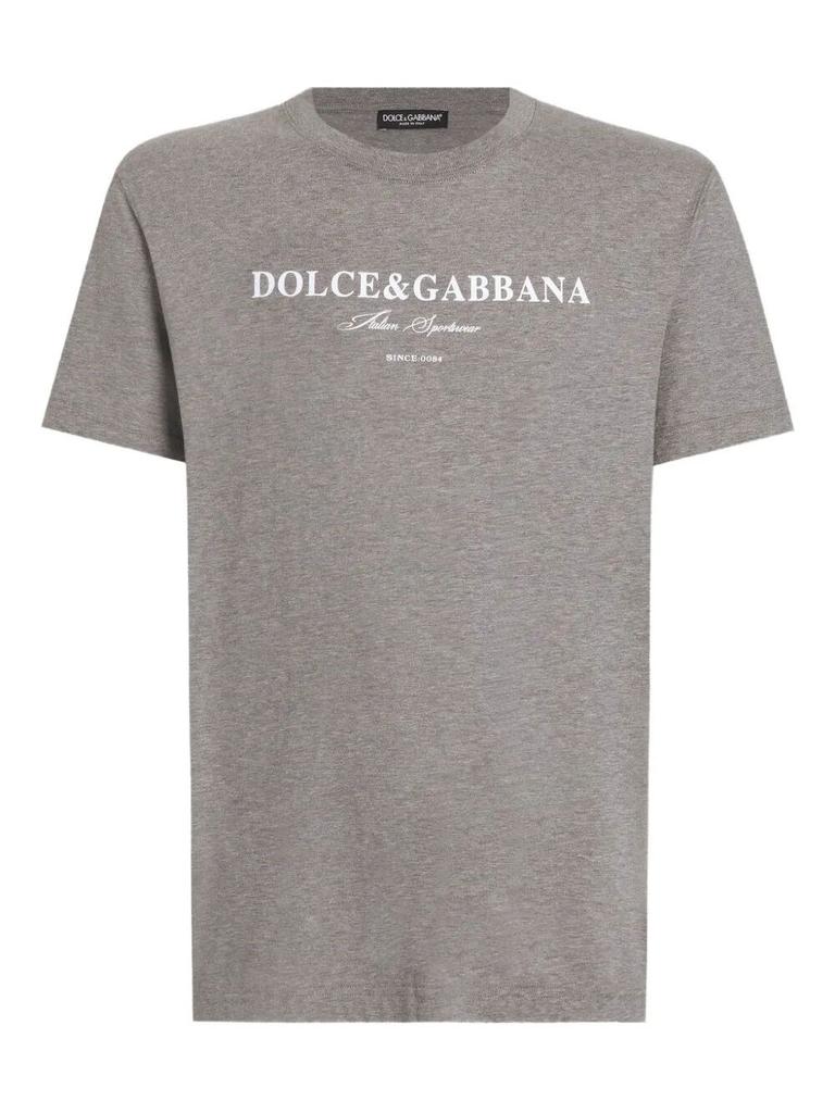 Dolce & Gabbana Black Cotton Short Sleeves Round Neck T