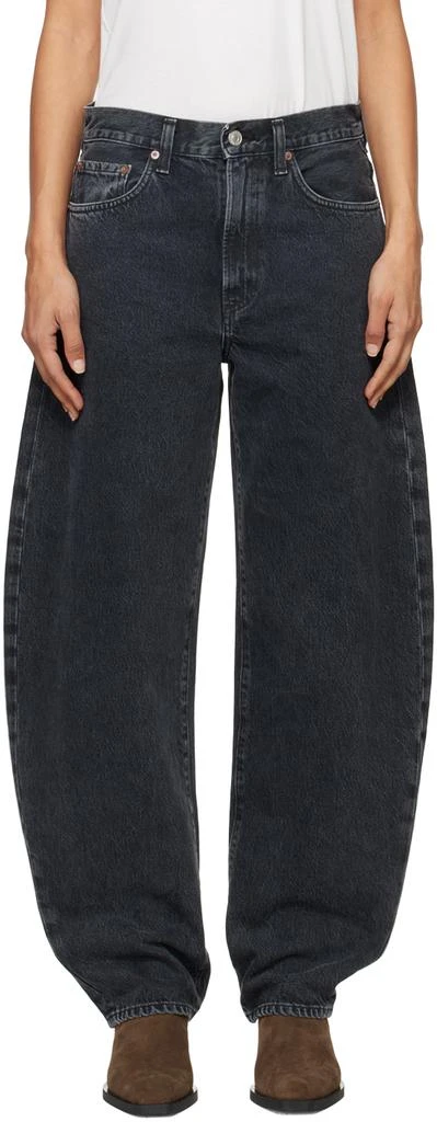 AGOLDE Black Balloon Jeans 1