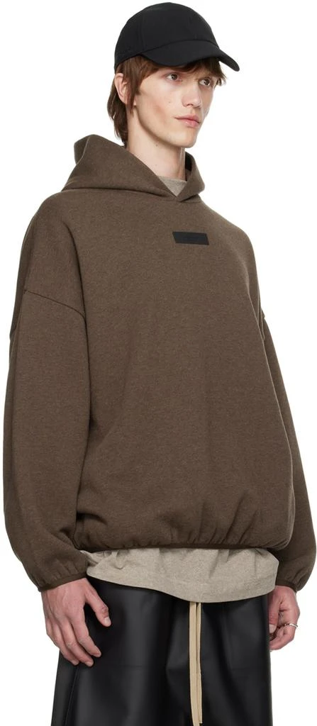 Essentials Brown Elasticized Hoodie 2