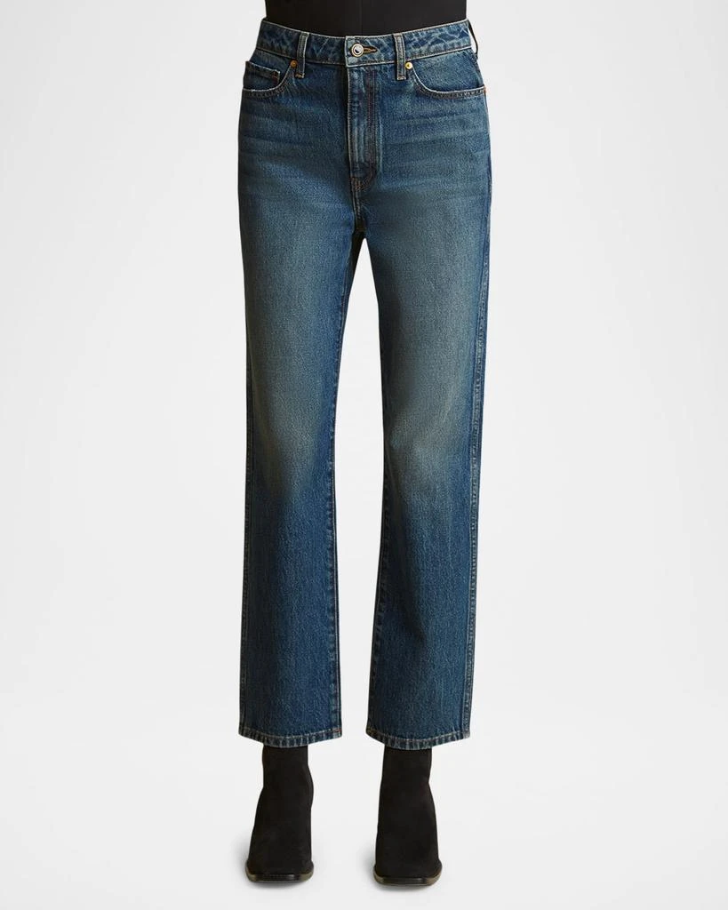 Khaite Abigail High-Rise Straight-Leg Jeans 4