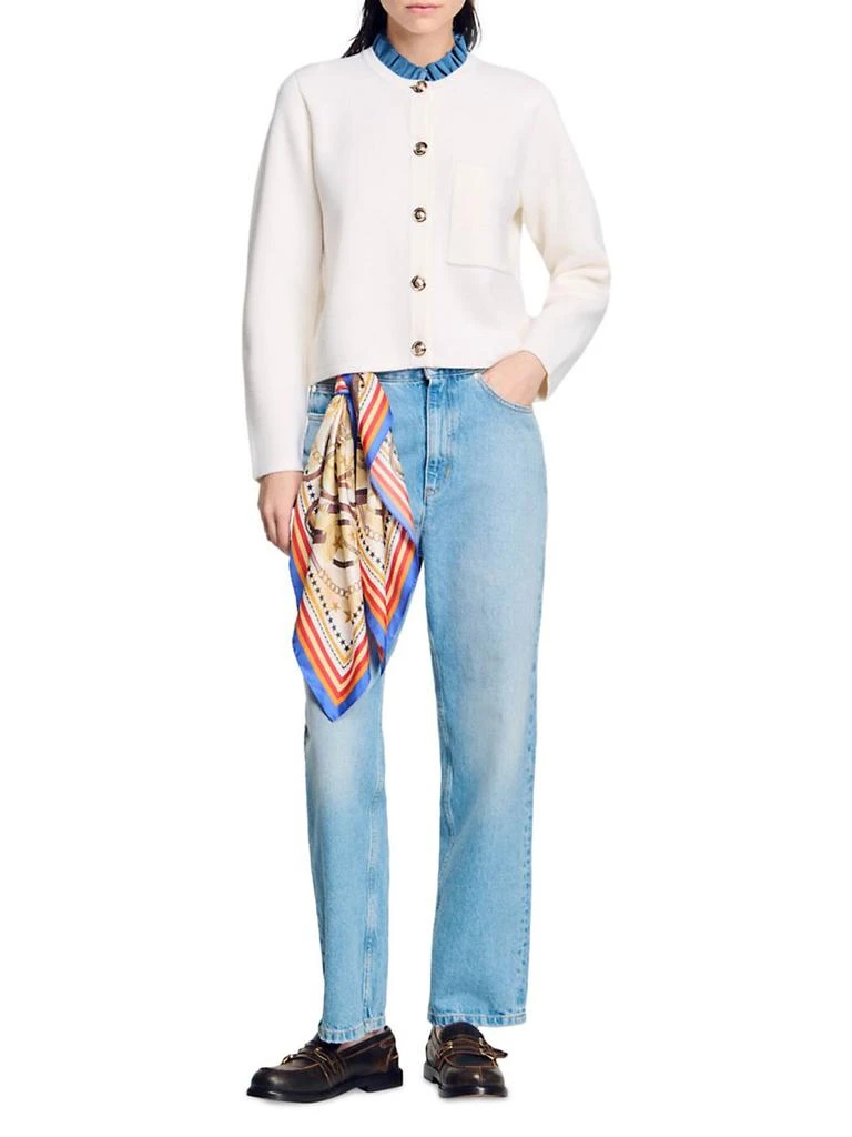 Sandro High-Neck Cardigan 6