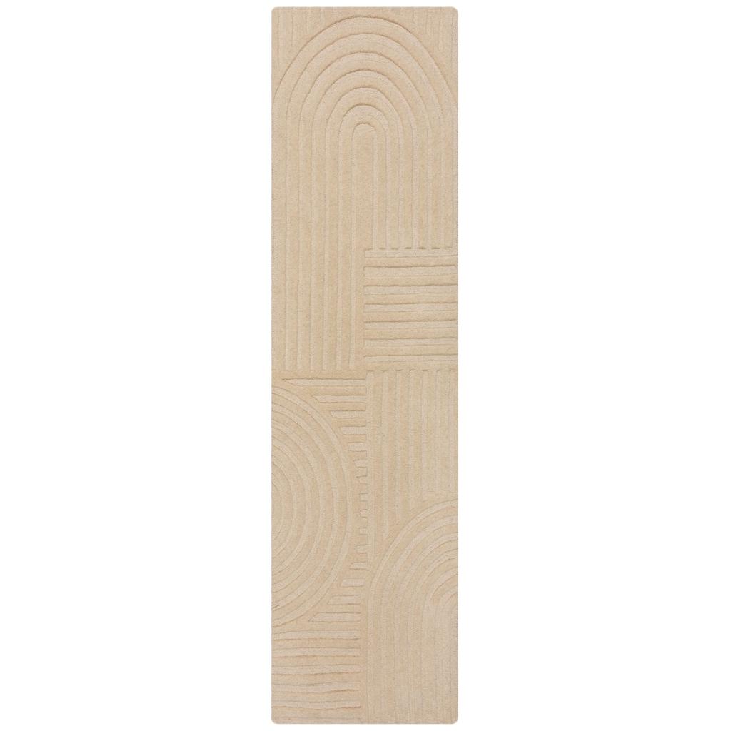 Flair Rugs Tapis Zen Garden En Laine De Couloir - Naturel