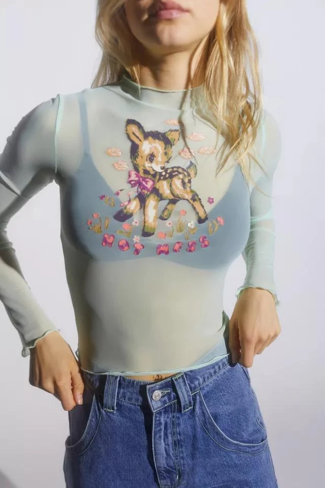 Urban Outfitters UO Teagan Hot Mess Mesh Tee 1