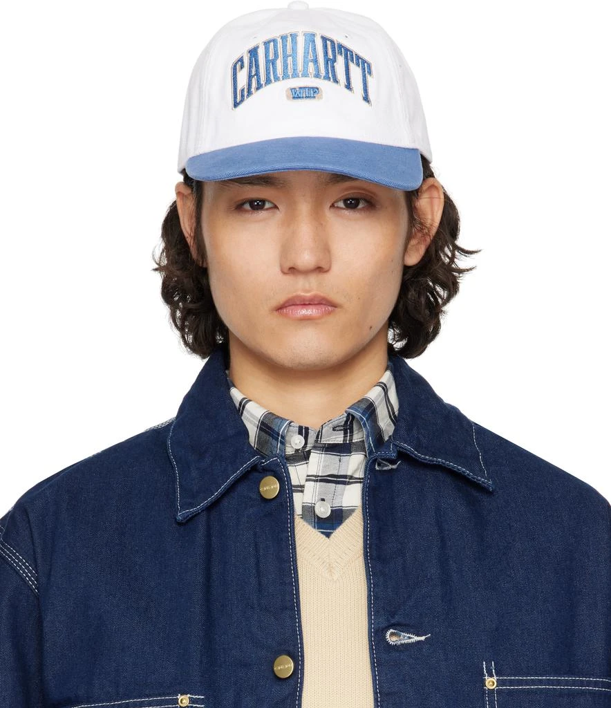 Carhartt WIP White & Blue Lecture Cap 1