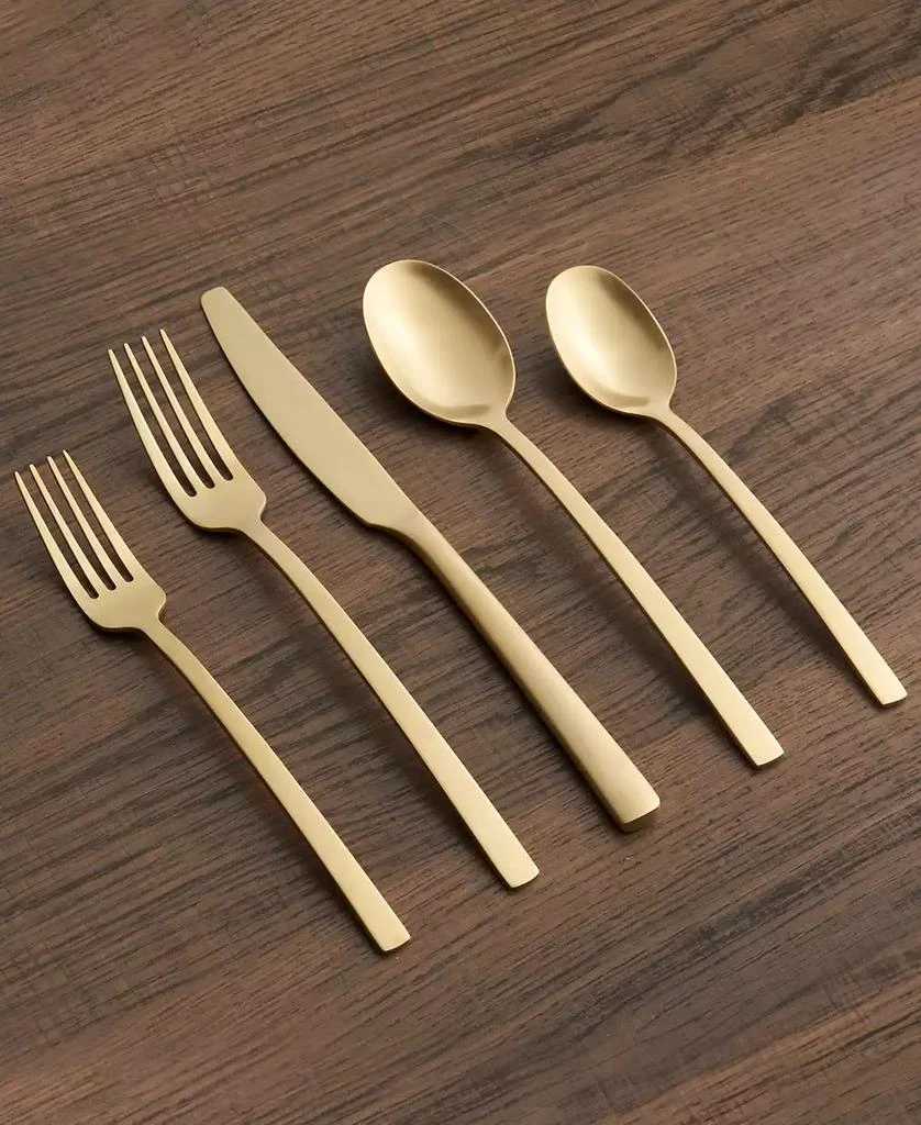 Cambridge Silversmiths Beacon Gold Satin 45-Piece Flatware Set, Service for 8 3
