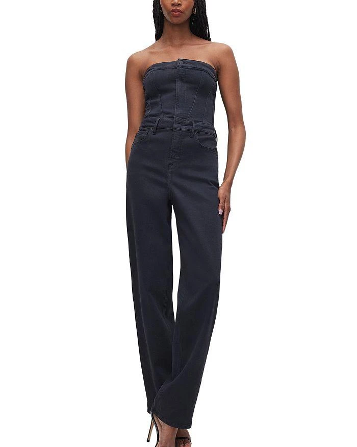 Good American Tube Denim Jumpsuit 1