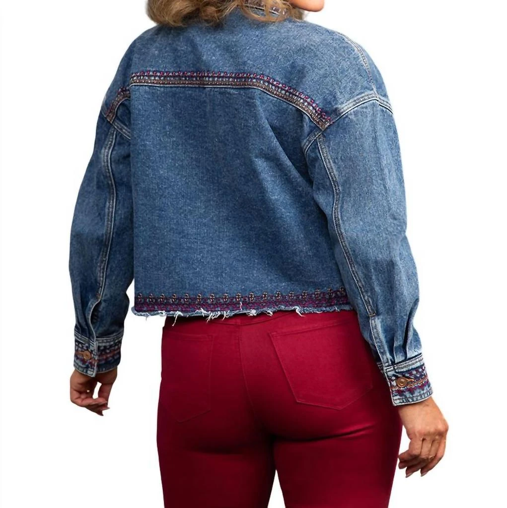Tribal Tribal - Embroidered Denim Jacket 3