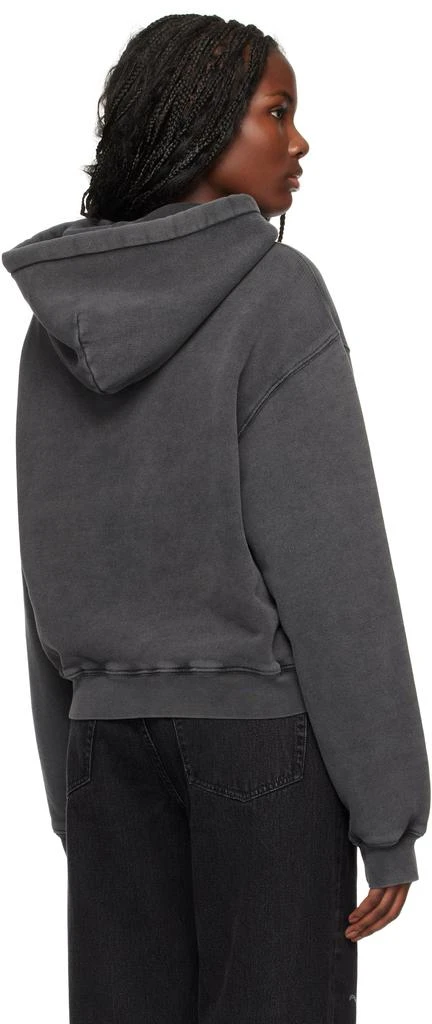 Alexander Wang Gray Blade Logo-Embossed Hoodie 3