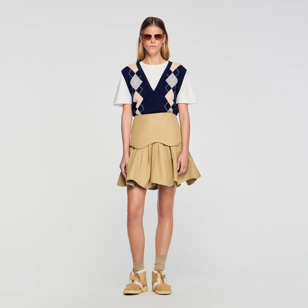 Sandro Flared pleated skirt 1
