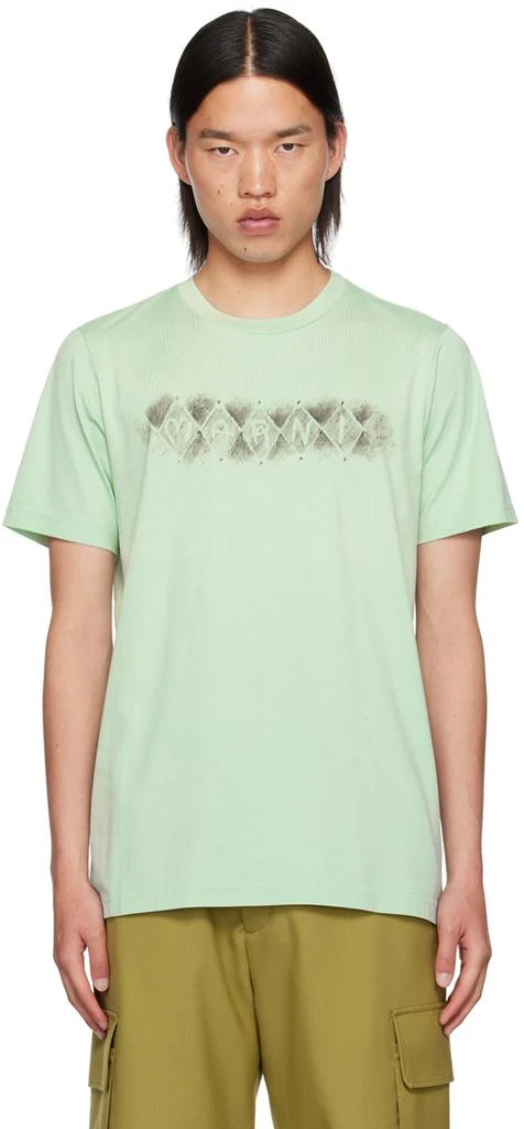 Marni Green Argyle Print T-Shirt 1