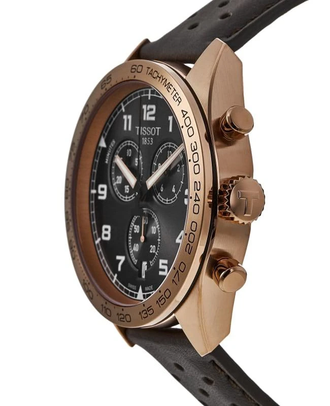 Tissot Tissot PRS 516 Chronograph Grey Dial Leather Strap Men's Watch T131.617.36.082.00 2