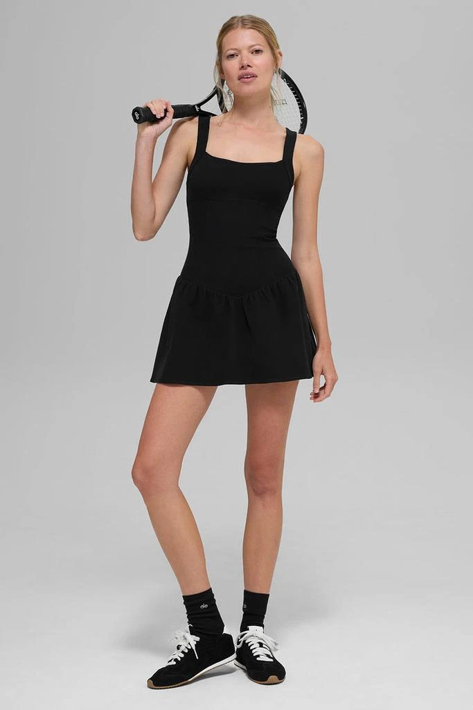 Alo Alosoft Break Point Tennis Dress - Black 4
