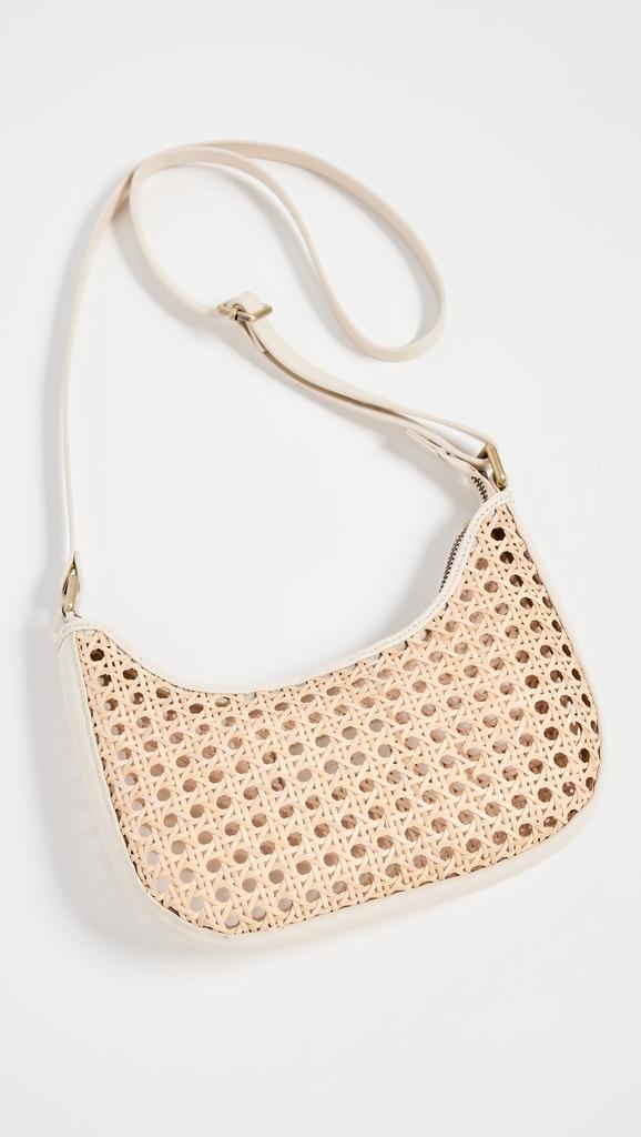 Bembien Cream Rattan Mini Sling Bag