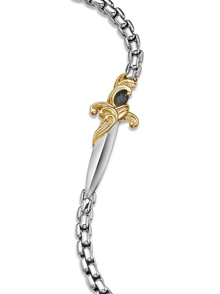 David Yurman Waves Dagger Bracelet with 18K Yellow Gold and Sterling Silver 6