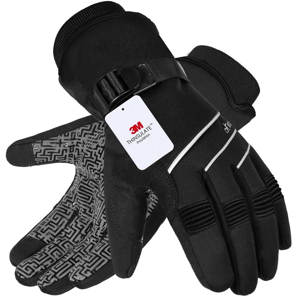 MOREOK MOREOK Waterproof & Windproof -30°F Winter Gloves for Men/Women, 3M Thinsulate Thermal Gloves Touch Screen Warm Gloves for Skiing,Cycling,Motorcycle,Running