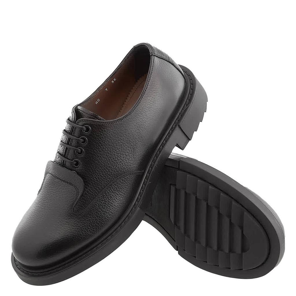 Salvatore Ferragamo Salvatore Ferragamo Men's Black Leather Derby Shoes