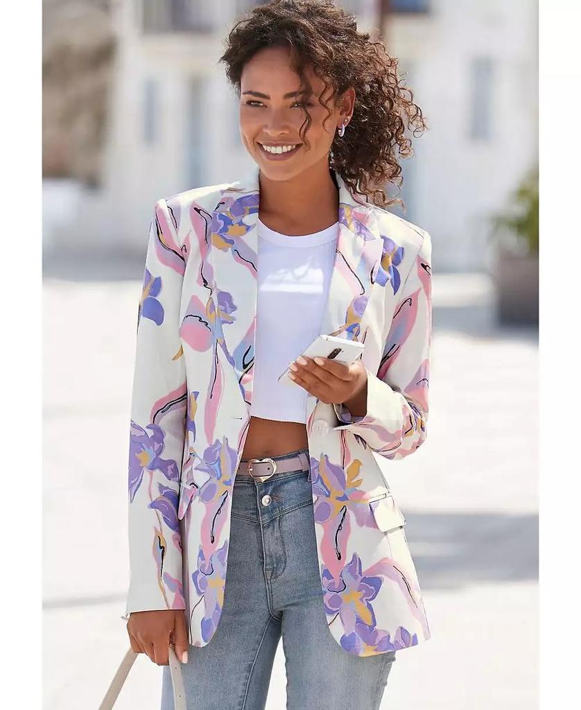 LASCANA Women's Floral Print Blazer