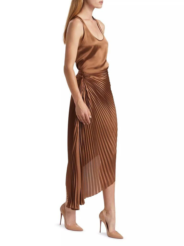 Alice + Olivia Odelia Asymmetric Pleated Skirt 2