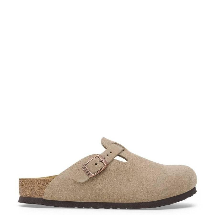 Birkenstock Kids Suede Leather Boston Clogs