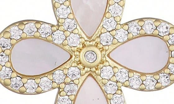 ADORNIA Mother of Pearl Clover Pendant Necklace 4