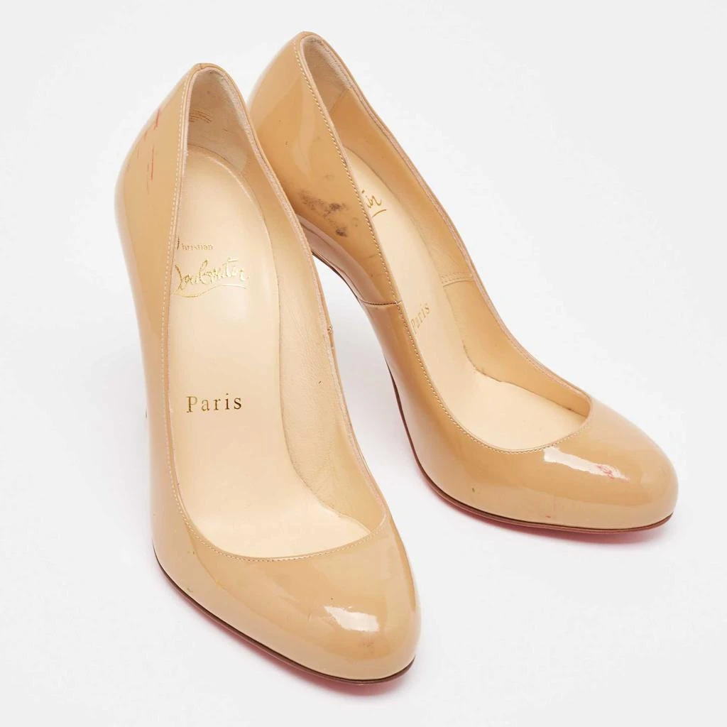 Christian Louboutin Christian Louboutin Beige Patent Simple  Pumps Size 35 4