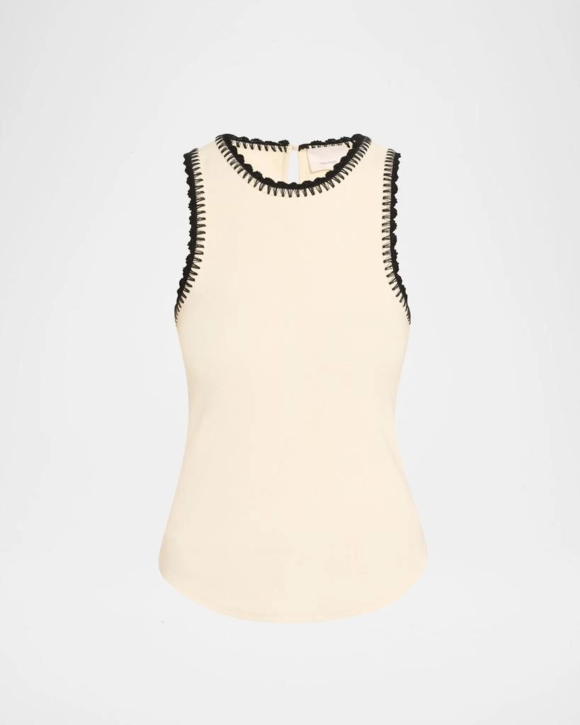 Cinq a Sept Lizzie Crochet-Trim Tank Top 1