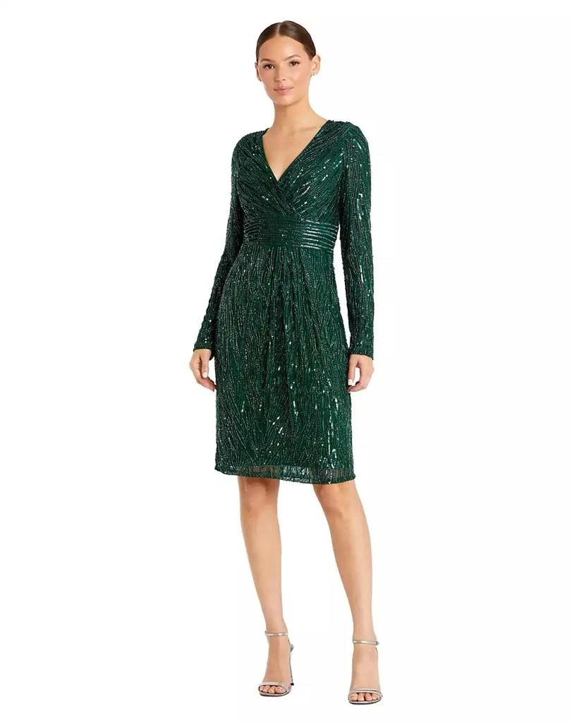 pin up evening dress Sequin Long Dress Formal Mother of the Bride Mac Duggal 94072 – The Dress  Outlet