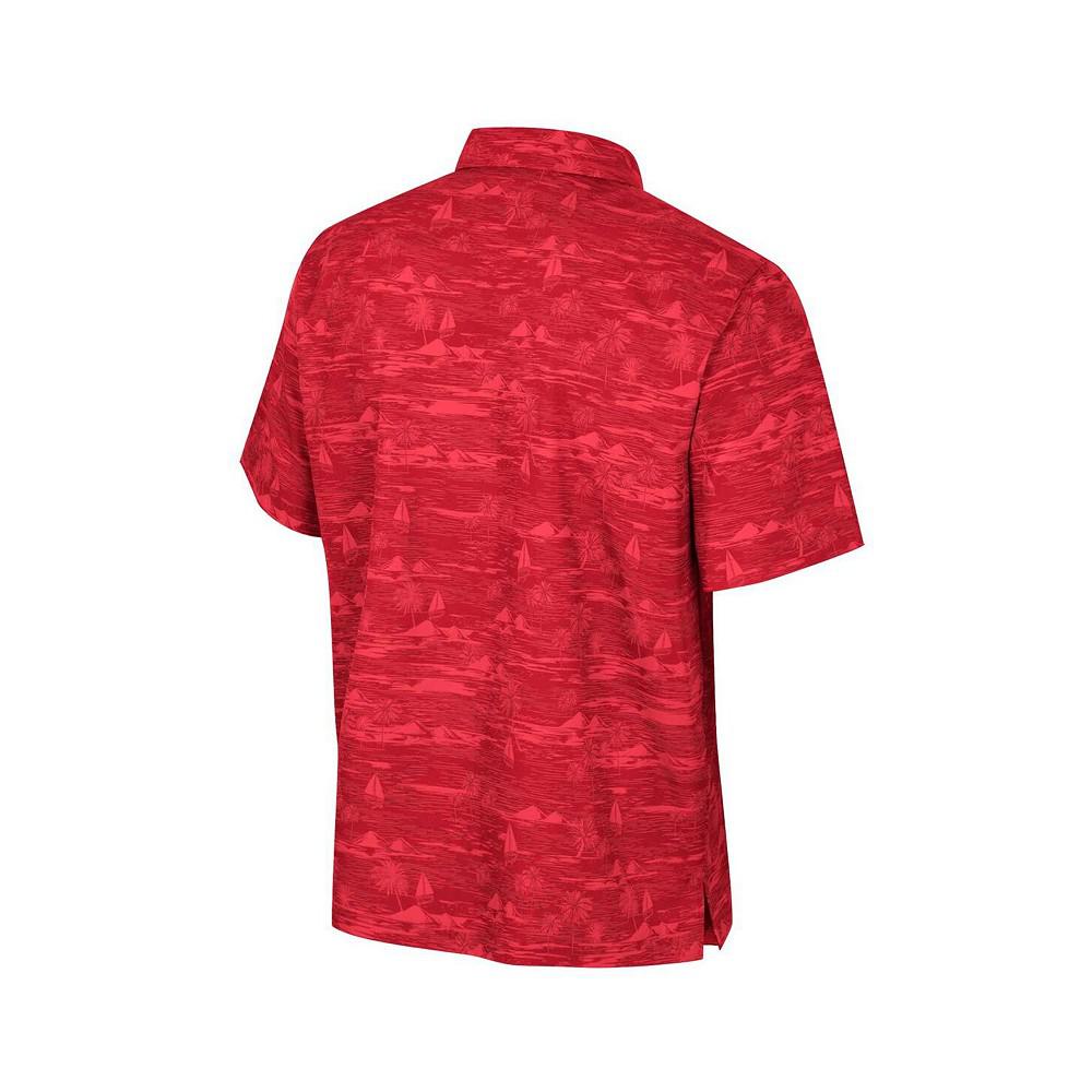 Colosseum Men's Red Wisconsin Badgers Ozark Button-Up Shirt