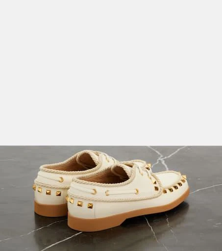 Valentino Palm Avenue Rockstud leather boat shoes 2