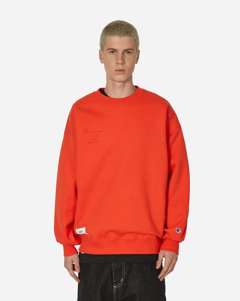 トップス WTAPS ACADEMY CREW NECK CHAMPION M CHAMPION WTAPS Academy Crewneck Sweatshirt Orange - Hoodies