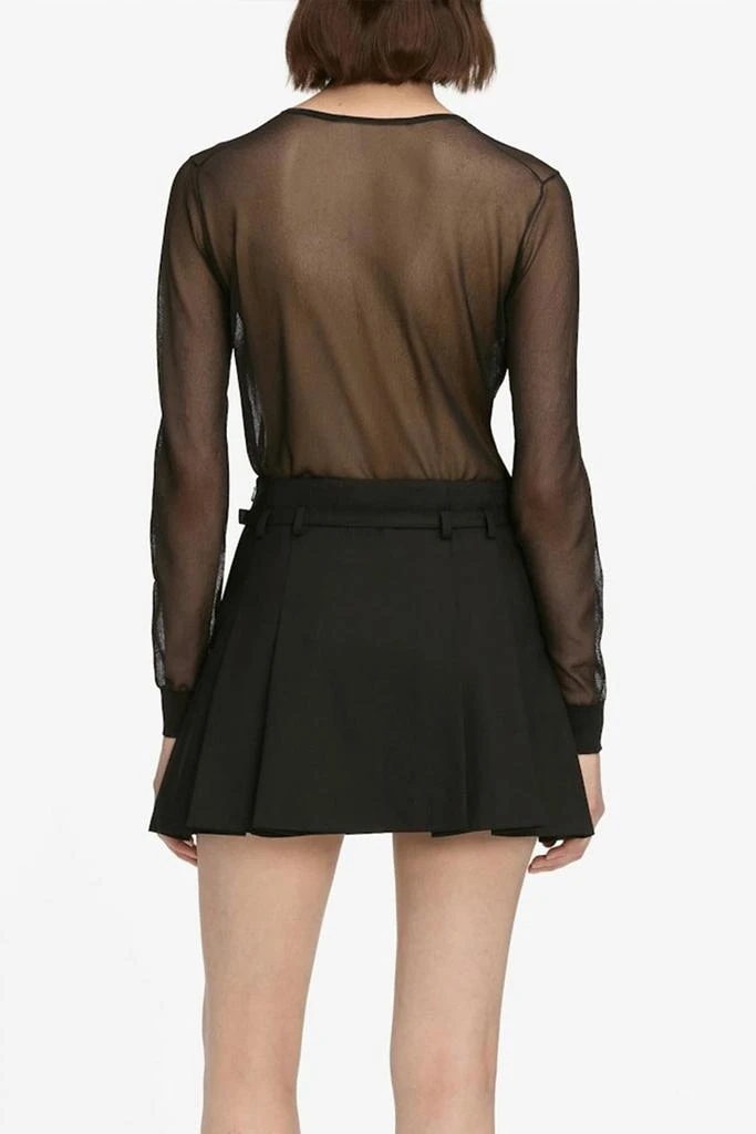 FRAME Luxe Sheer Cardigan In Black 2