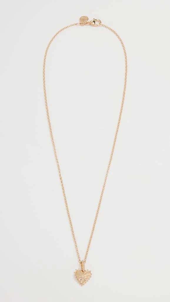 Marlo Laz Mini Dangling Heart Charm on Rolo Chain Necklace 3