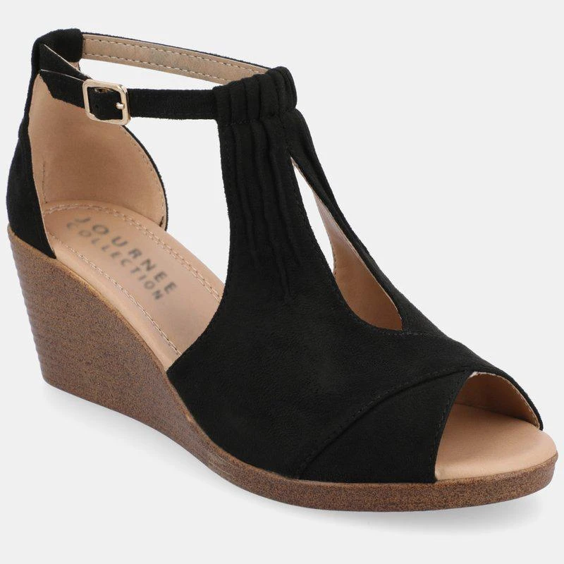 Journee Collection Women's Tru Comfort Foam Narrow Width Kedzie Wedge Sandals 1