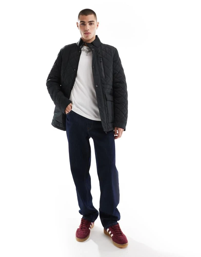 Threadbare Threadbare quilted jacket in black 4