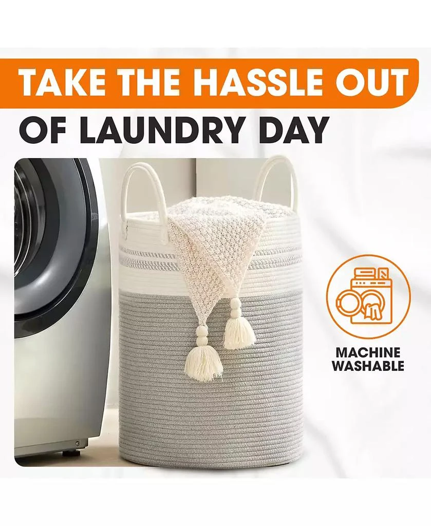 Cheer Collection Large Laundry Hamper, 15" x 19.7" 7