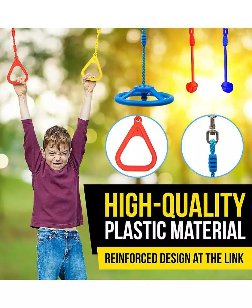 SereneLife 50 Ninja Warrior Obstacle Course Kit with 13 Accessories 4